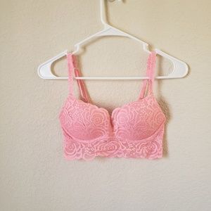 Victoria's Secret PINK Pink Lace Push-Up Bralette